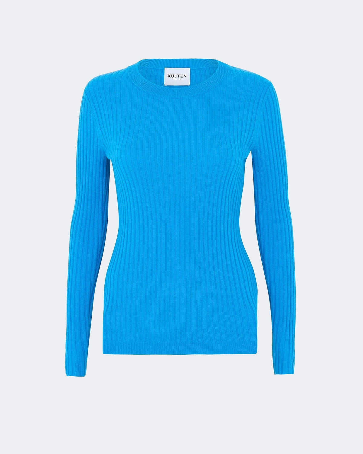 Pull en cachemire bleu pour femme - Kujten packshot