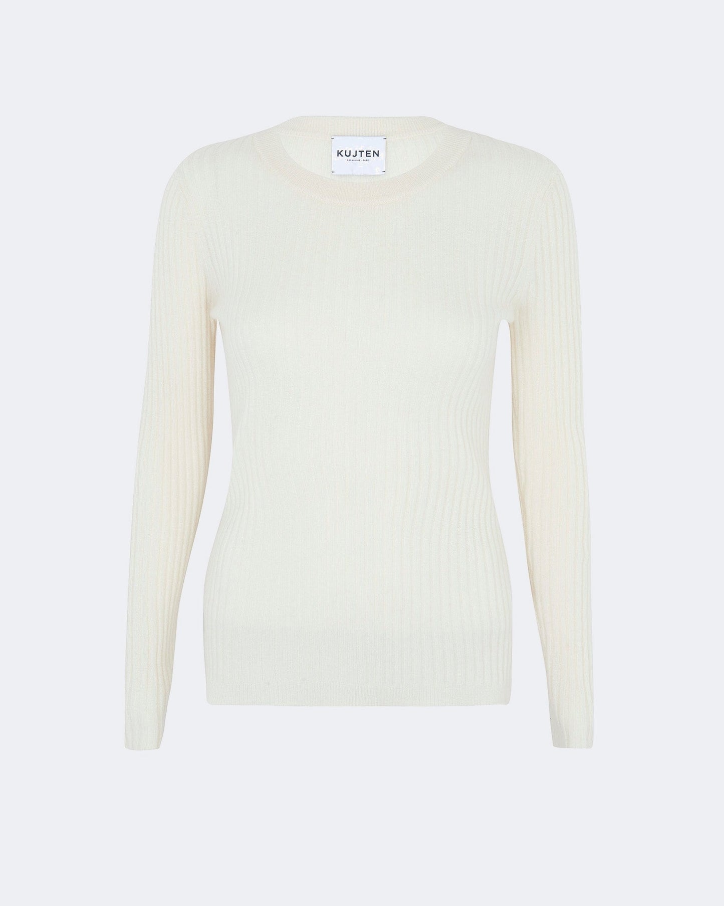 Pull en cachemire blanc pour femme - Kujten packshot