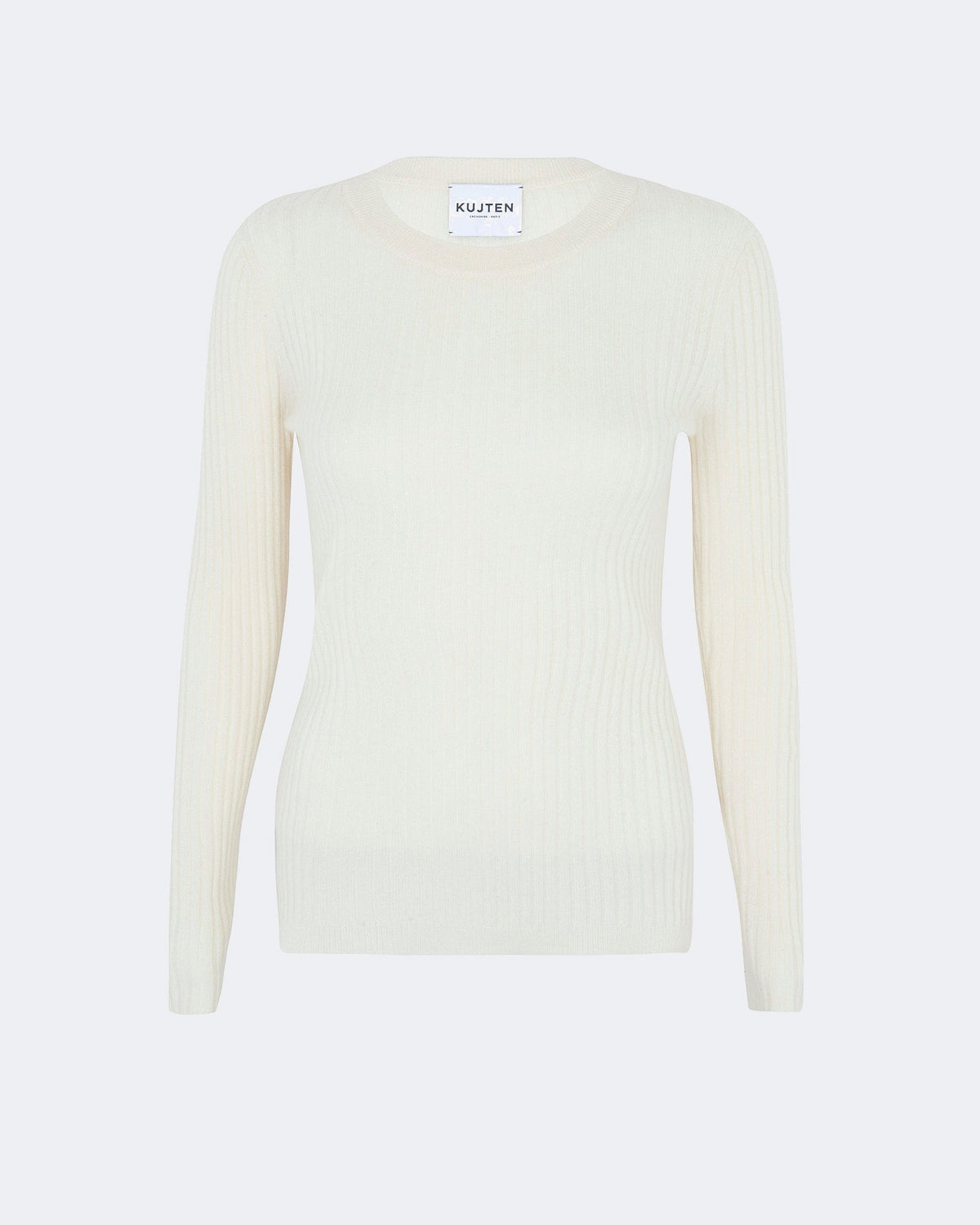 Pull en cachemire blanc pour femme - Kujten packshot