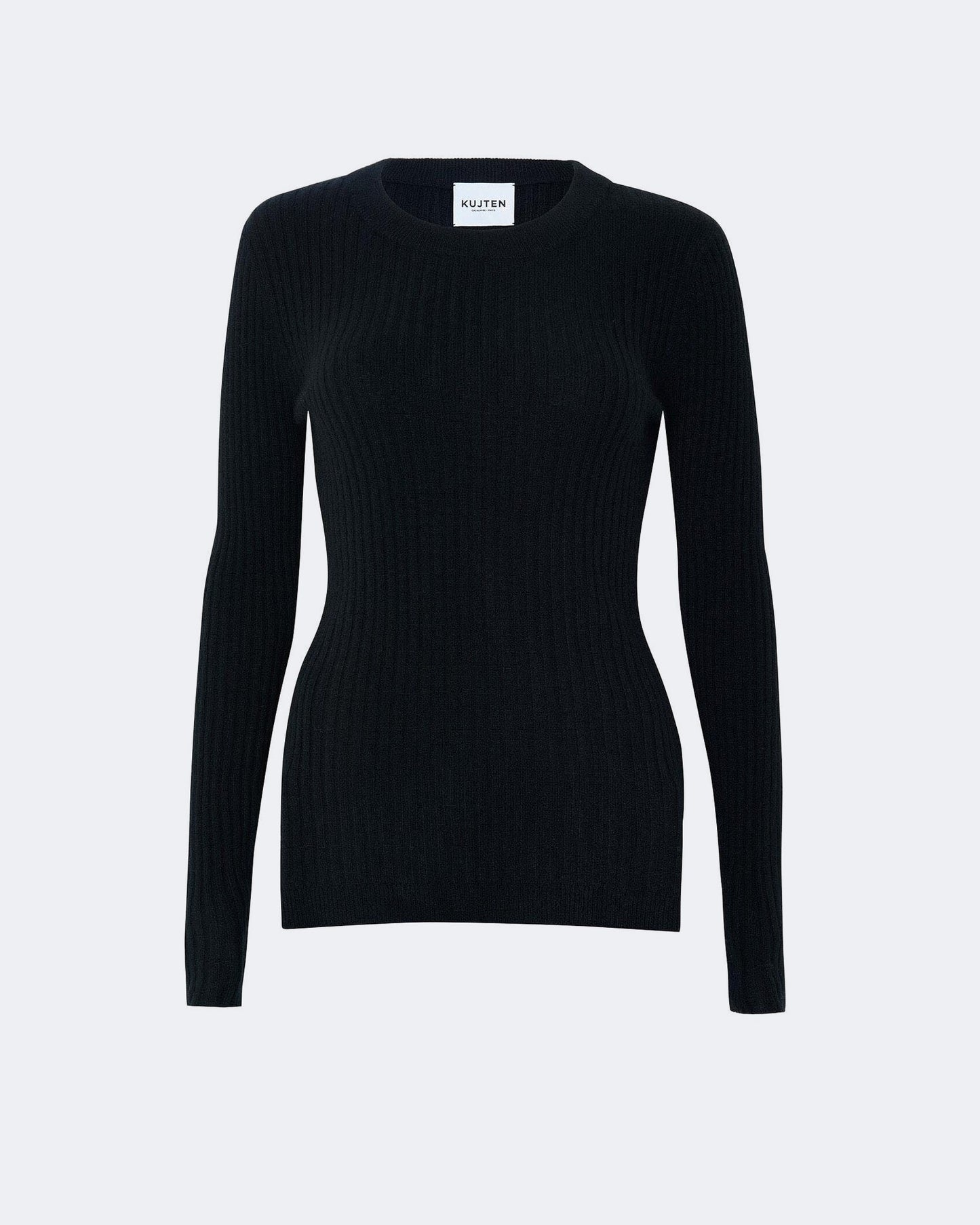 Pull en cachemire noir pour femme - Kujten packshot