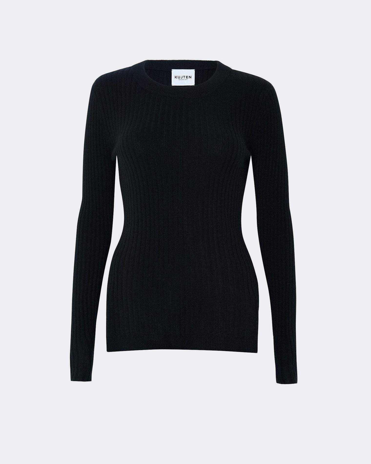 Pull en cachemire noir pour femme - Kujten packshot