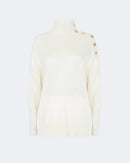 Pull en cachemire blanc pour femme - Kujten packshot