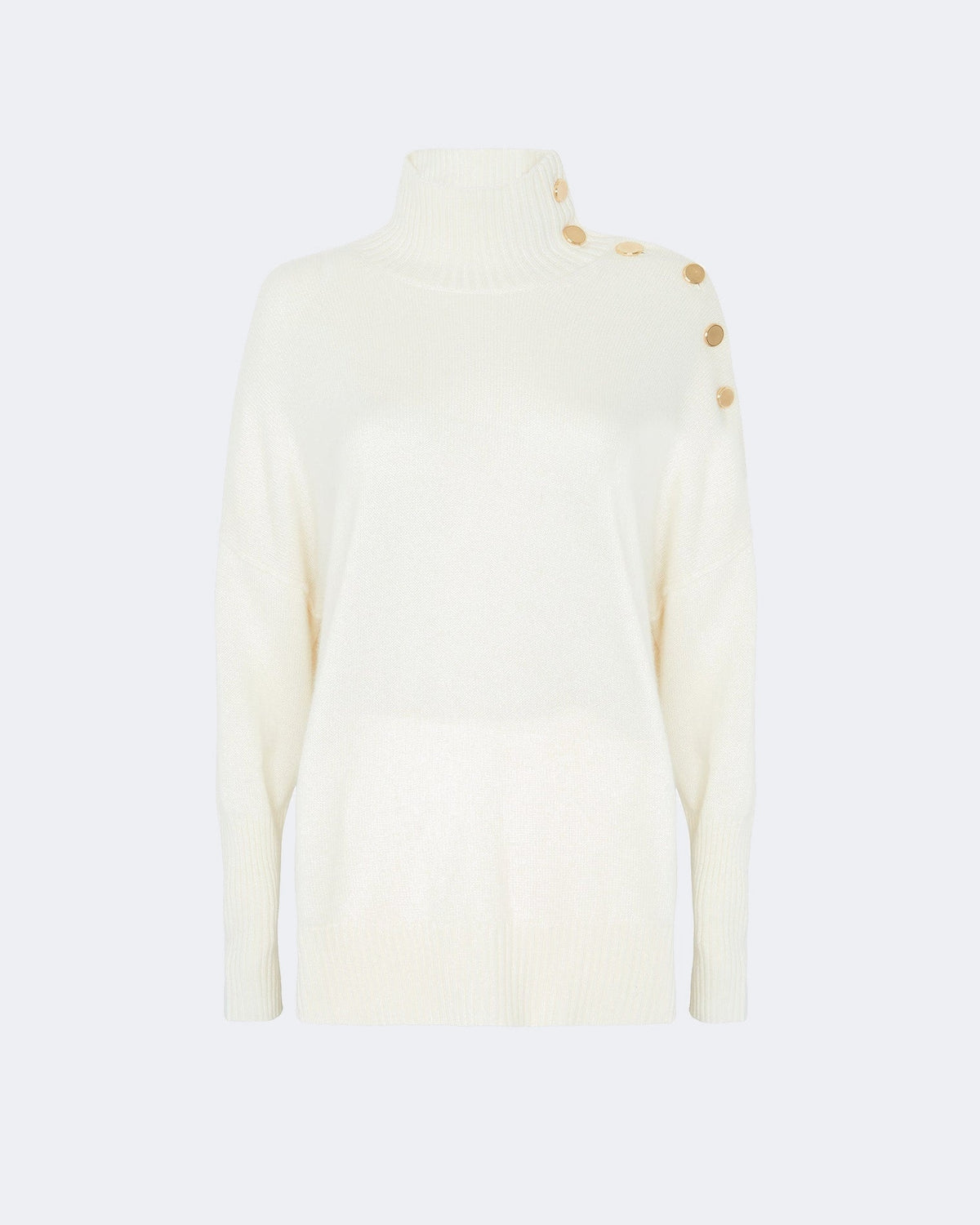 Pull en cachemire blanc pour femme - Kujten packshot