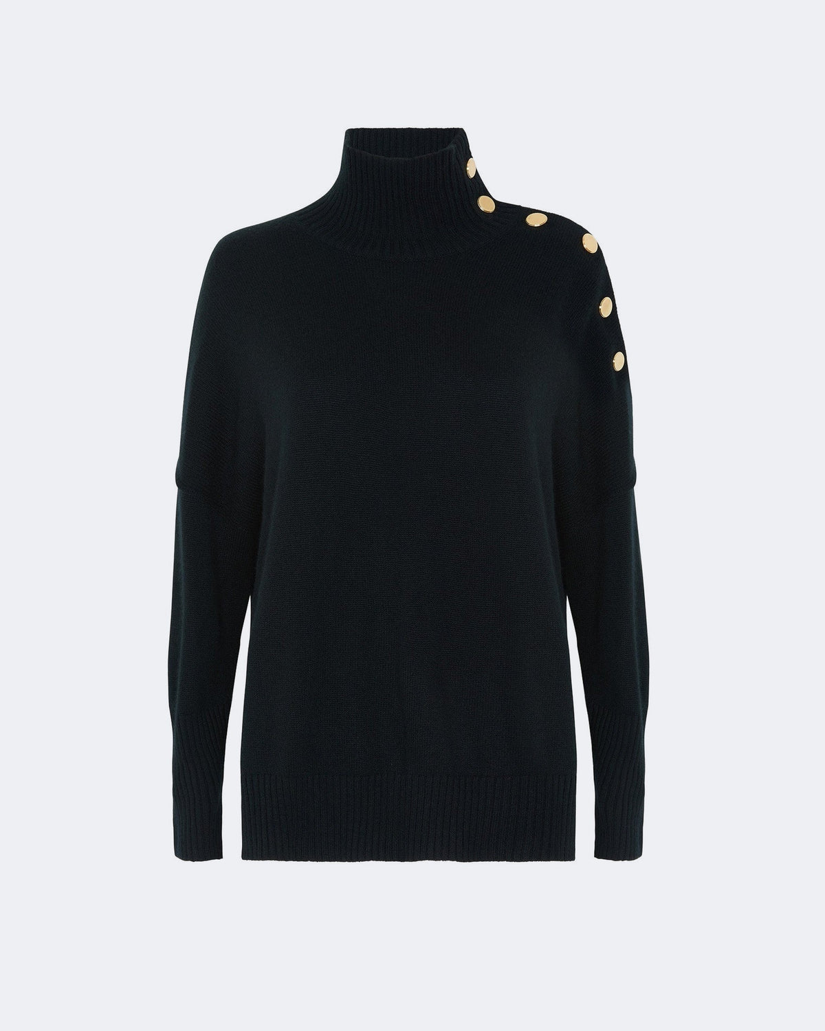 Pull en cachemire noir pour femme - Kujten packshot