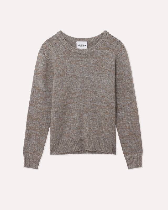 Pull Nanami beige taupe mouliné - Image principale