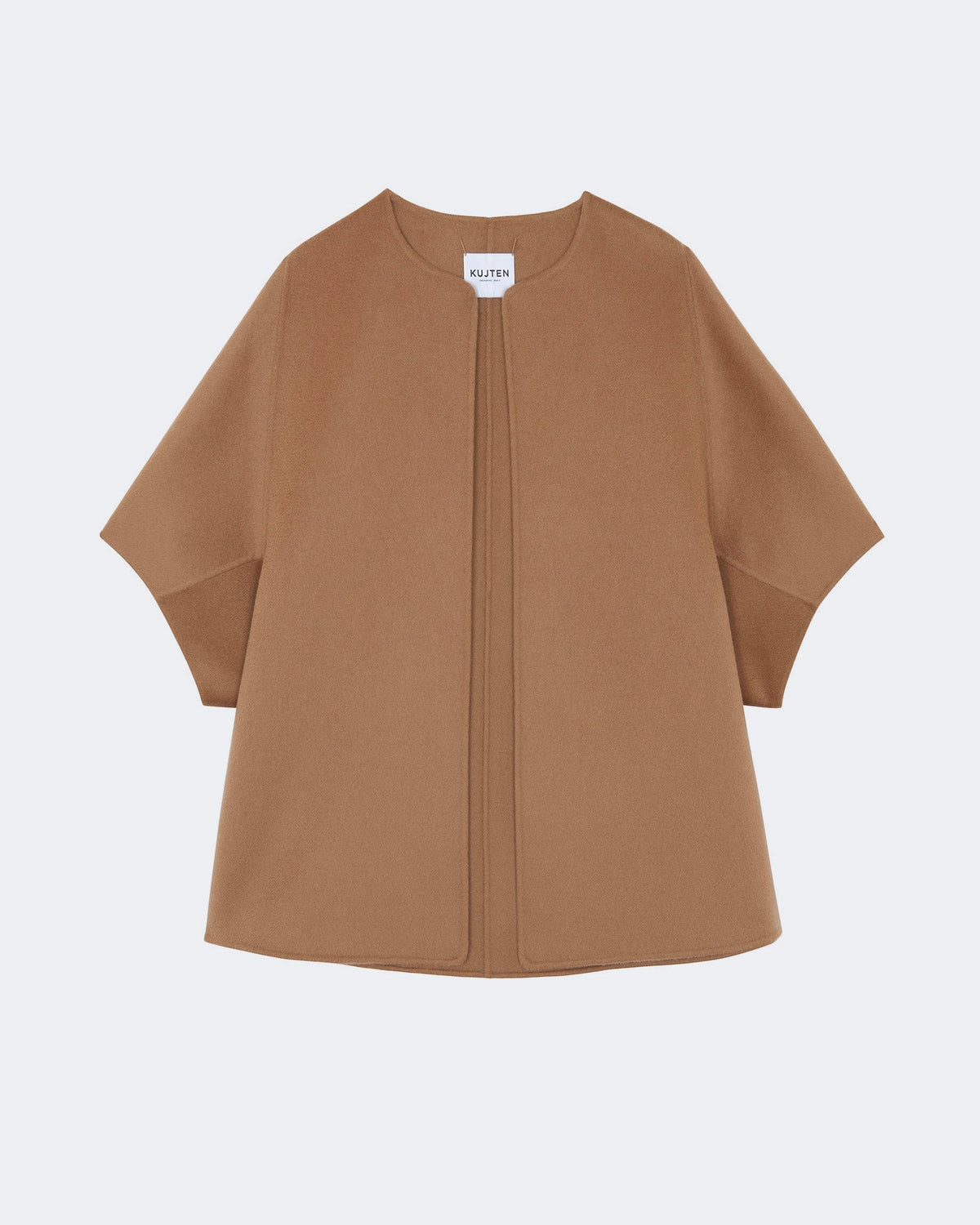Cape en cachemire camel pour femme - Kujten packshot