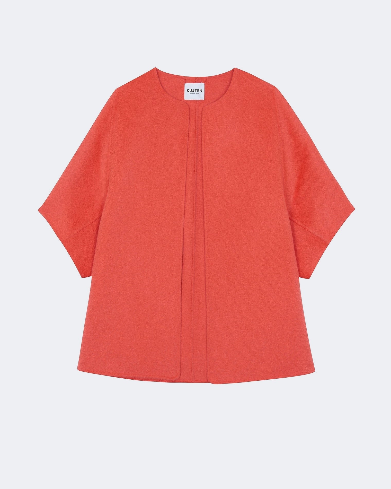 Short Kimono Double Face Spicy Brown Cashmere Cape | Kujten Cashmere