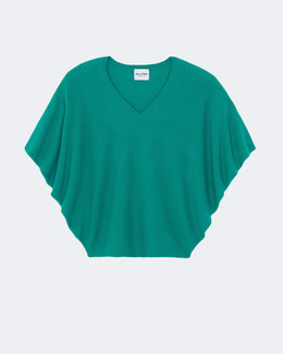 Pull en cachemire vert pour femme - Kujten packshot