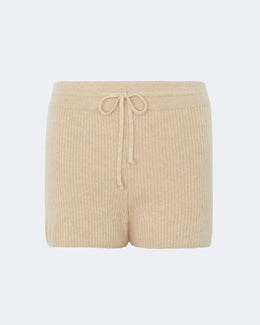 Pantalon en cachemire beige pour femme - Kujten packshot