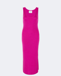 Robe en cachemire & soie violet pour femme - Kujten packshot