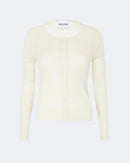 Gilet en cachemire & soie blanc pour femme - Kujten packshot
