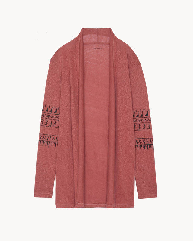 Cardigan Jada Tatoo earth burgundy - Image principale