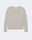 Pull en cachemire blanc et beige pour femme - Kujten packshot