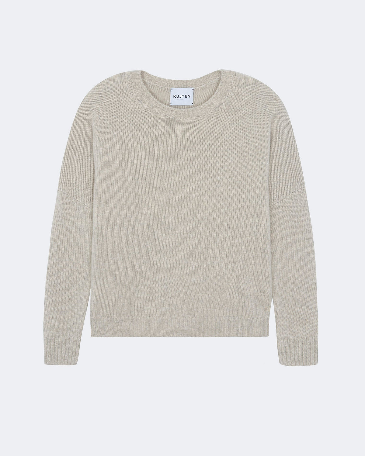 Pull en cachemire blanc et beige pour femme - Kujten packshot