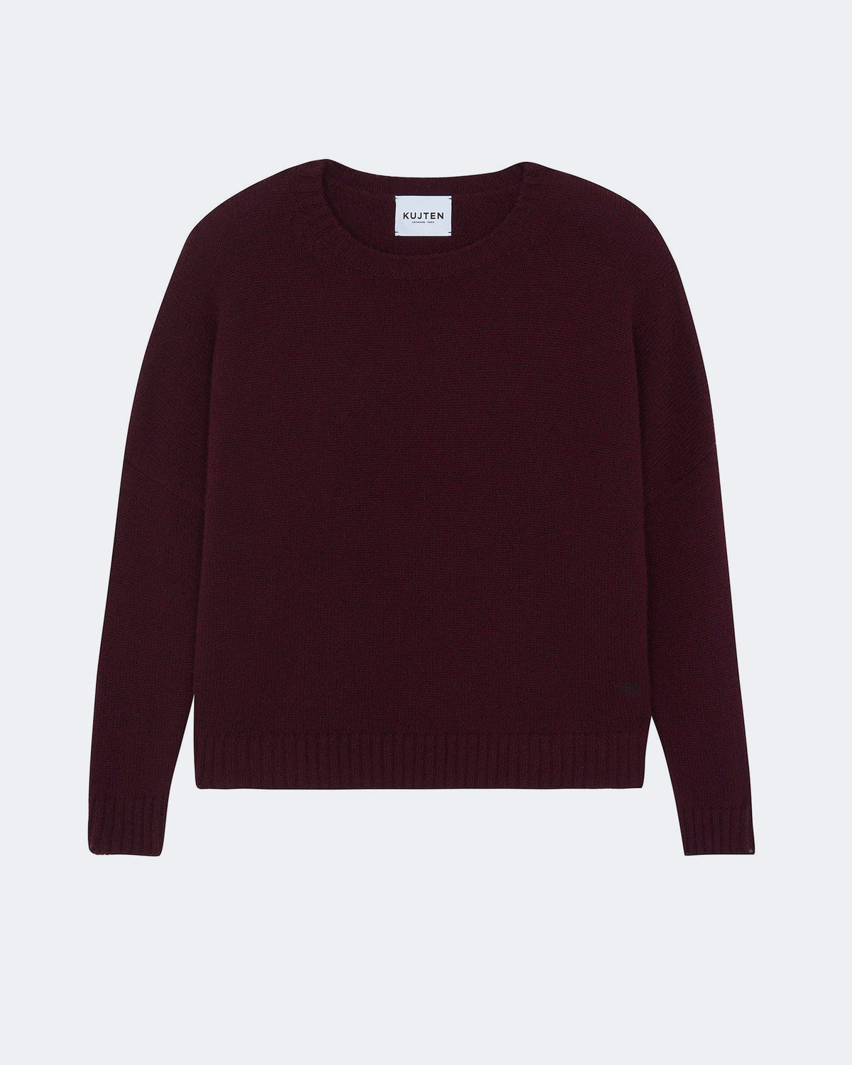 Pull en cachemire bordeaux pour femme - Kujten packshot