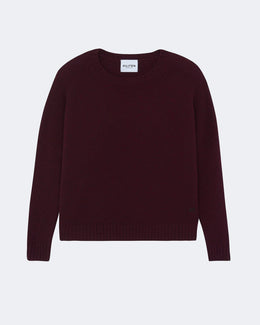 Pull en cachemire bordeaux pour femme - Kujten packshot
