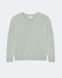 Pull en cachemire bleu pour femme - Kujten packshot