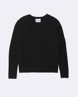 Pull en cachemire noir pour femme - Kujten packshot