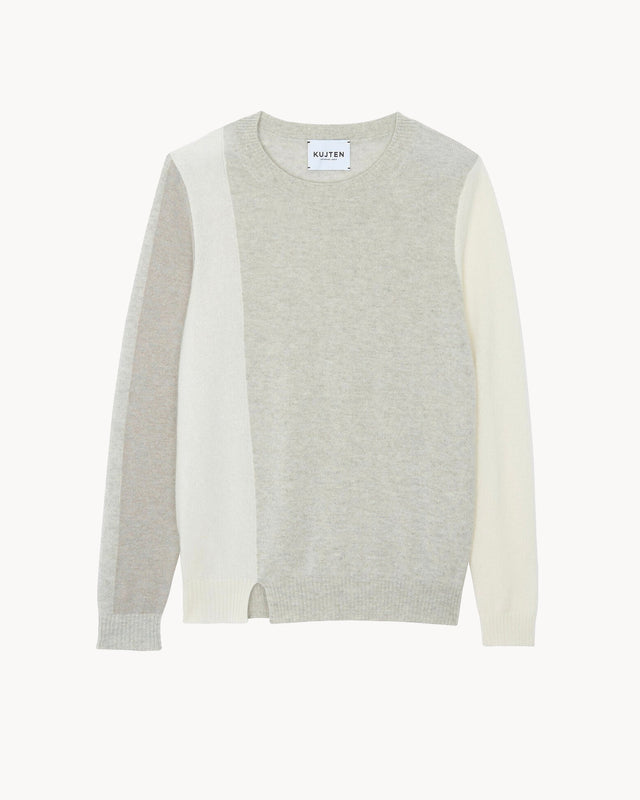 Pull Dorita Colorblock gris bouleau - Image principale