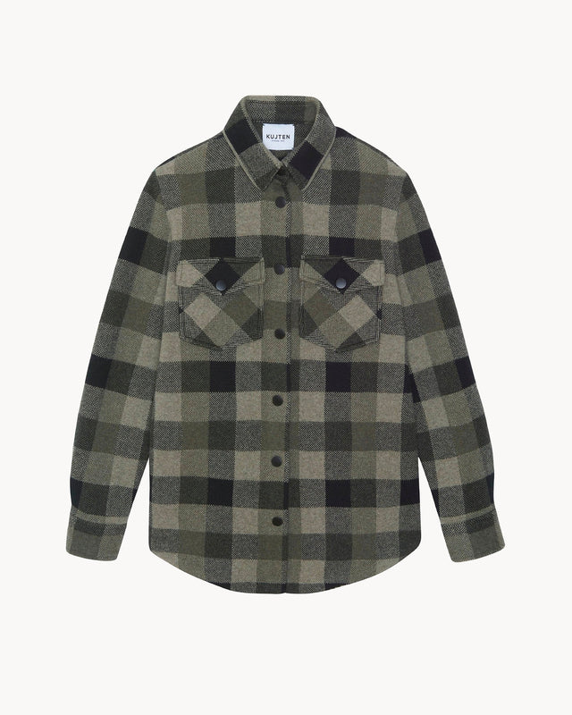 Cardigan Greta kaki chiné - Image principale