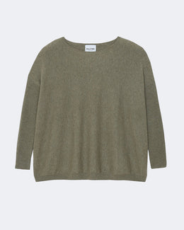 Pull en cachemire kaki pour femme - Kujten packshot