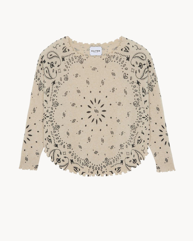 Sweater Mela Bandana organic beige - Image principale