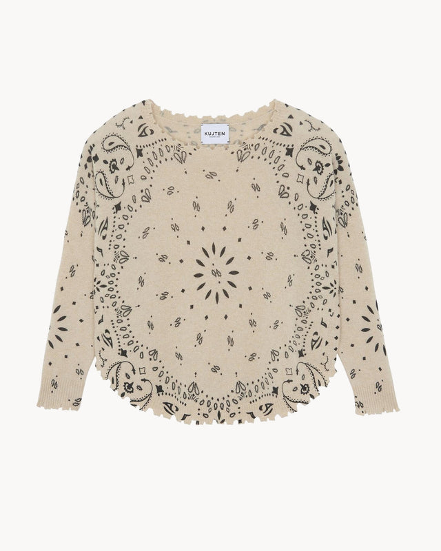 Sweater Mela Bandana organic beige - Image principale