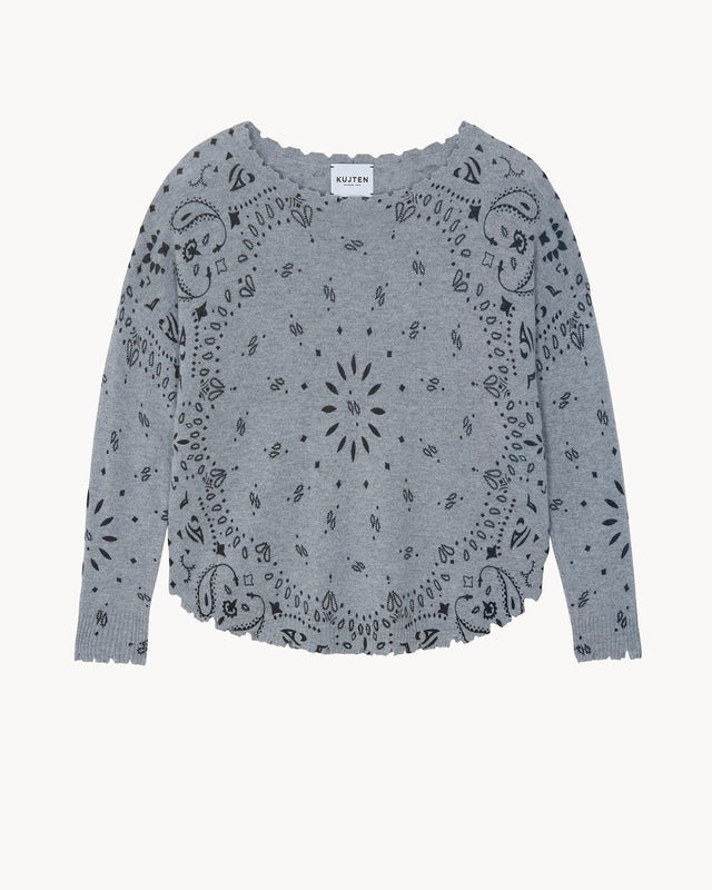 Pull Mela Bandana gris chiné - Image principale