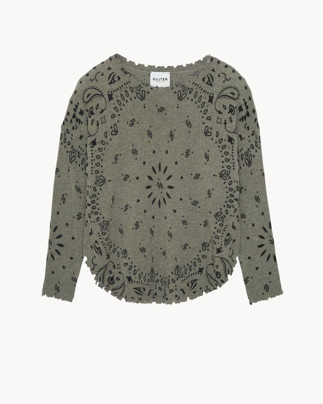 Pull Mela Bandana kaki chiné - Image principale