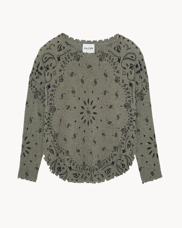Pull Mela Bandana kaki chiné - Image principale