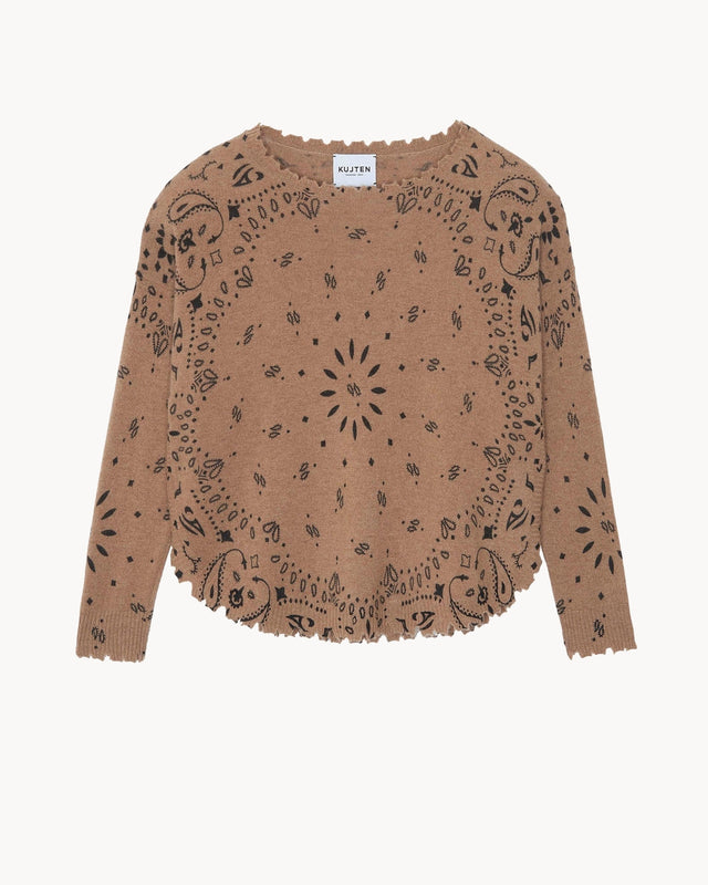 Pull Mela Bandana marron camelo - Image principale