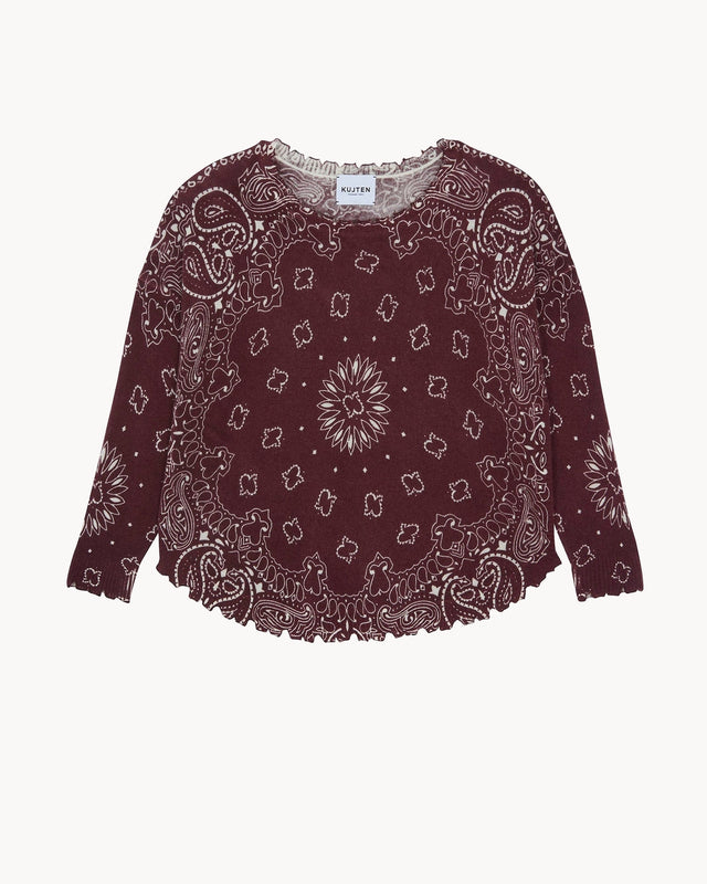 Sweater Mela Bandana burgundy - Image principale