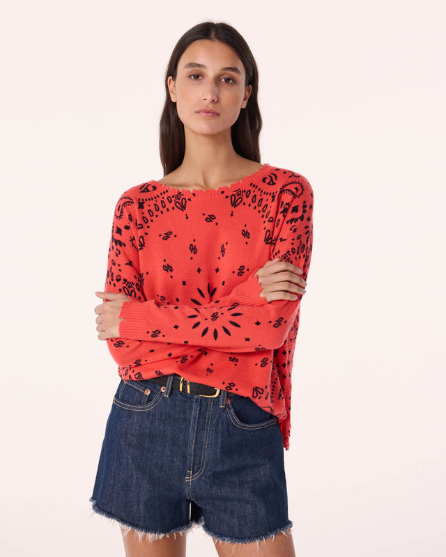 Sweater Mela Bandana pop coral - Image principale