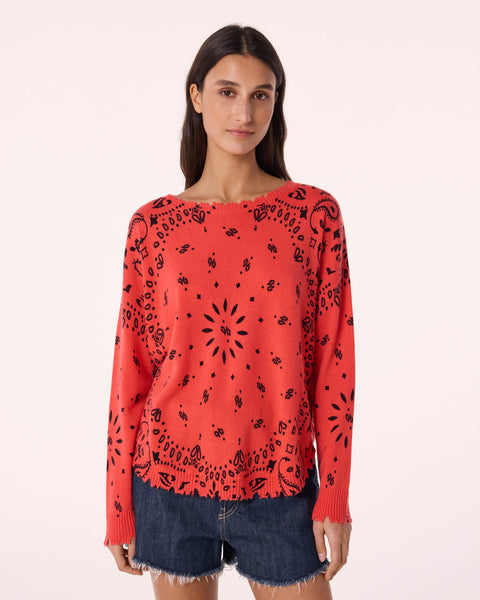 Sweater Mela Bandana pop coral - Image principale