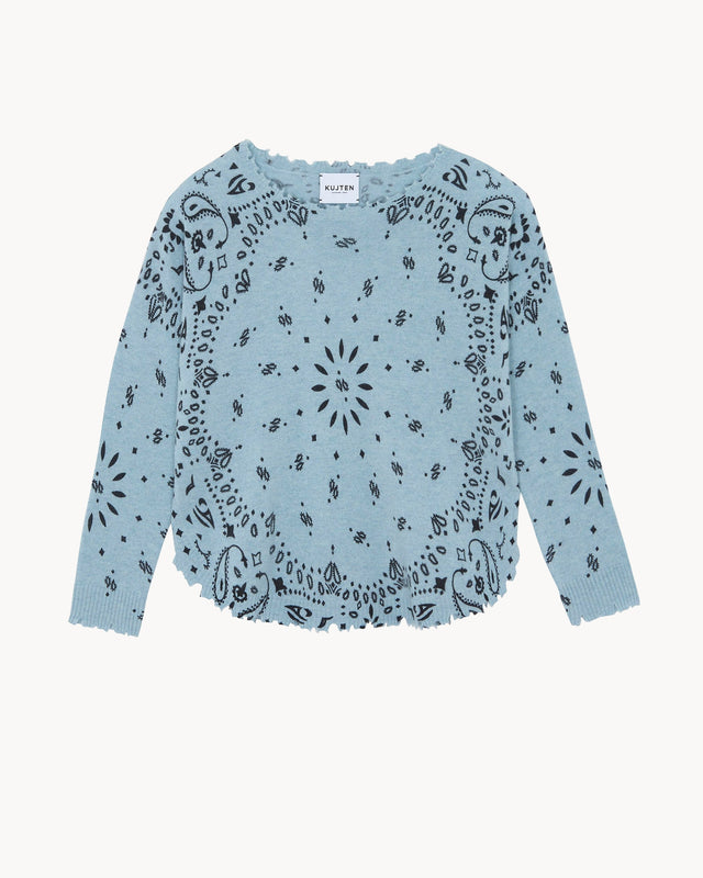 Sweater Mela Bandana vintage blue - Image principale