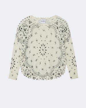 Pull en cachemire blanc pour femme - Kujten packshot
