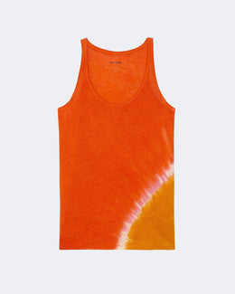Top en lin orange pour femme - Kujten packshot