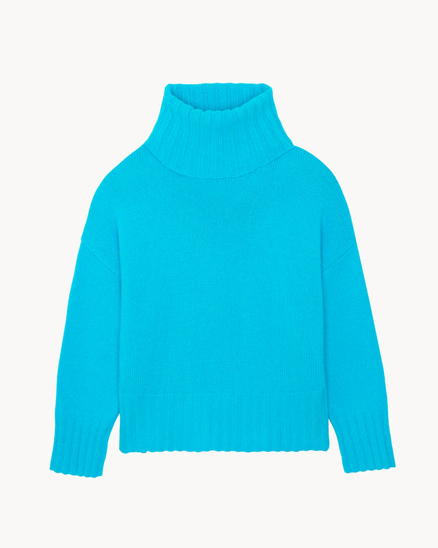 Pull Yoko bleu turquoise - Image principale