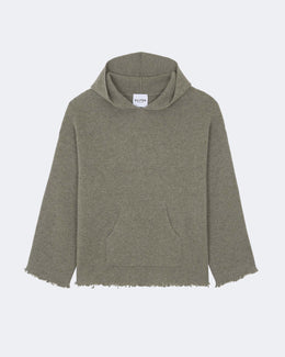Pull en cachemire kaki pour femme - Kujten packshot