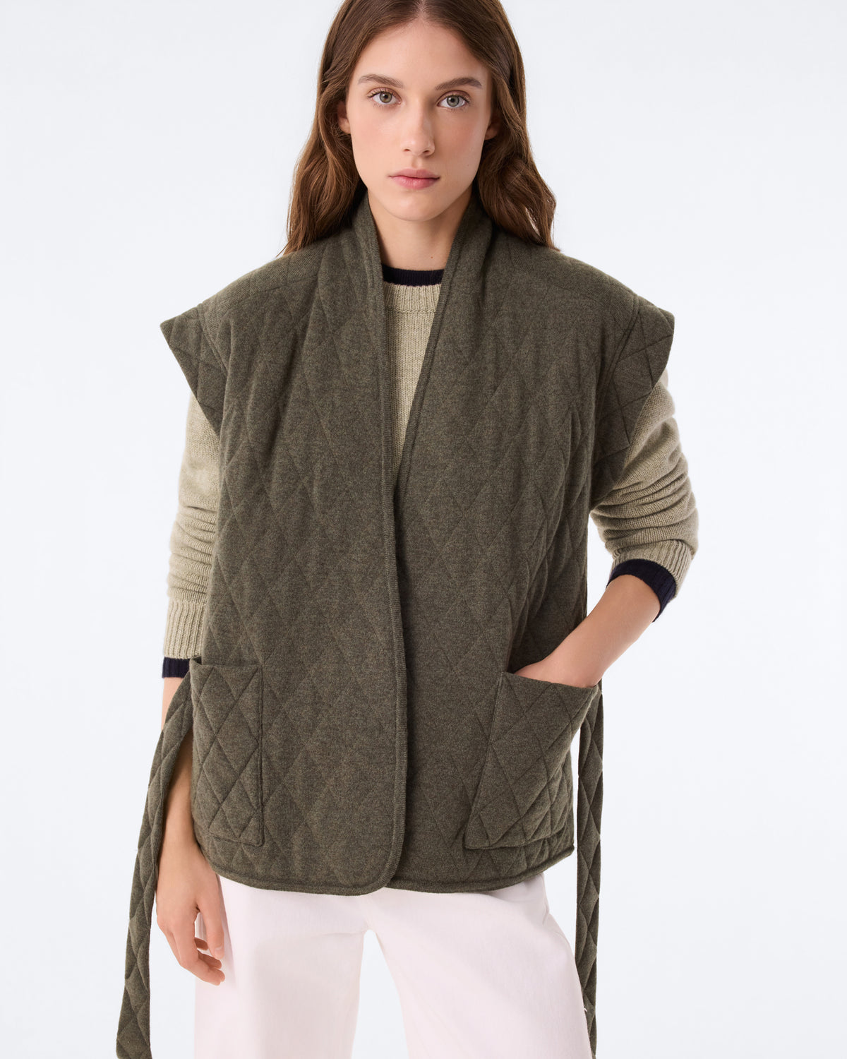 Gilet Lilly kaki foncé