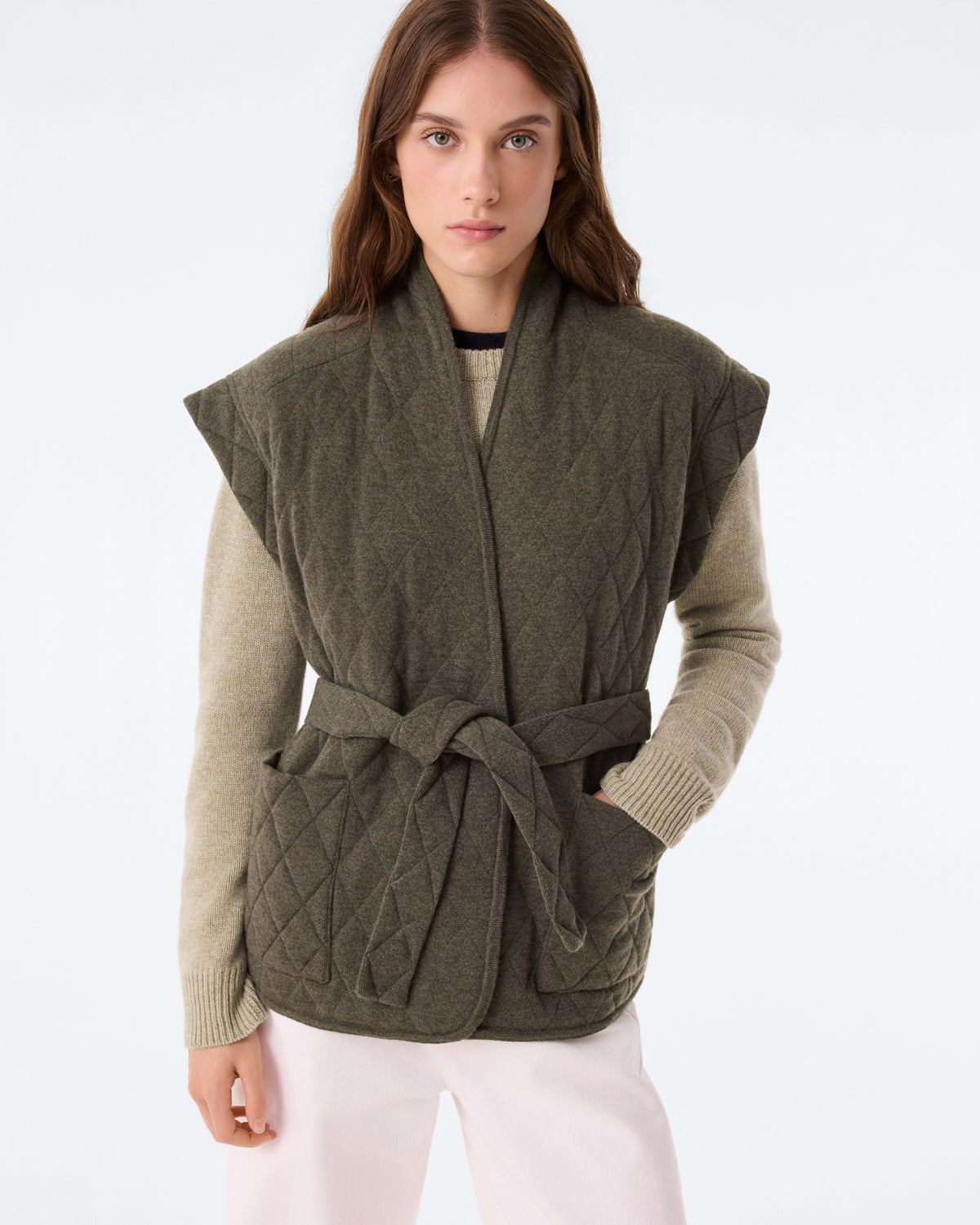 Gilet Lilly kaki foncé
