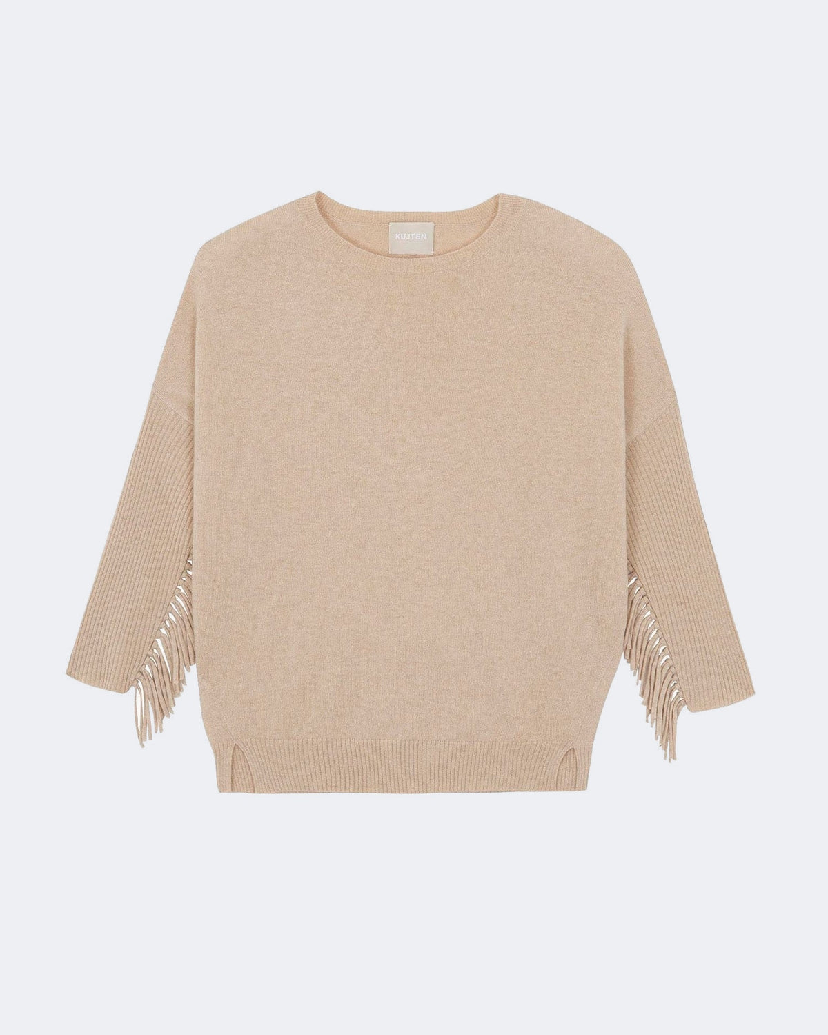 Pull en cachemire beige pour femme - Kujten packshot