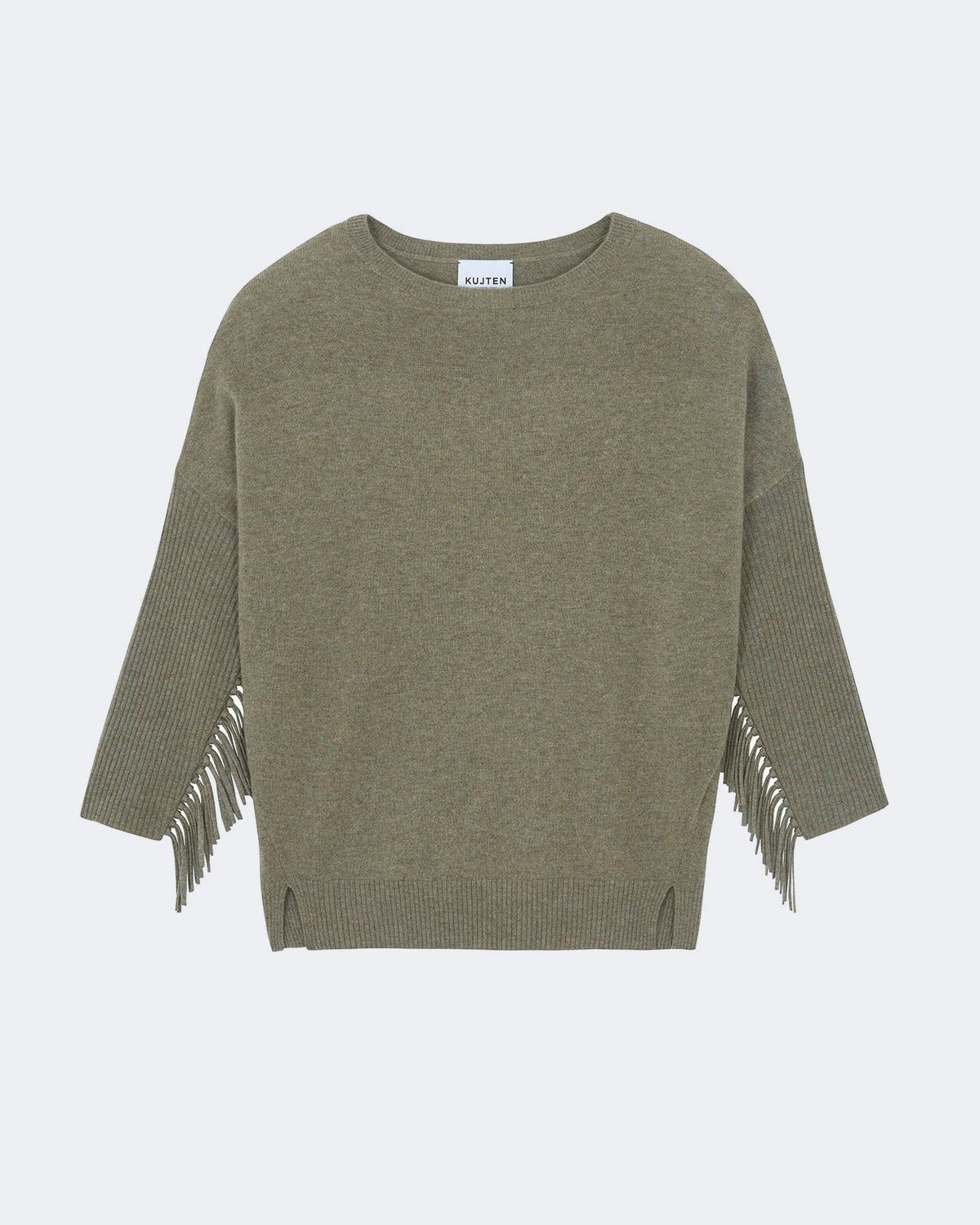Pull en cachemire kaki pour femme - Kujten packshot