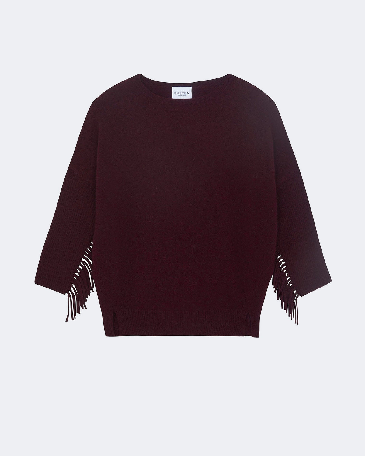 Pull en cachemire bordeaux pour femme - Kujten packshot