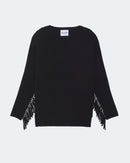 Pull en cachemire noir pour femme - Kujten packshot