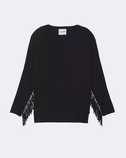 Pull en cachemire noir pour femme - Kujten packshot