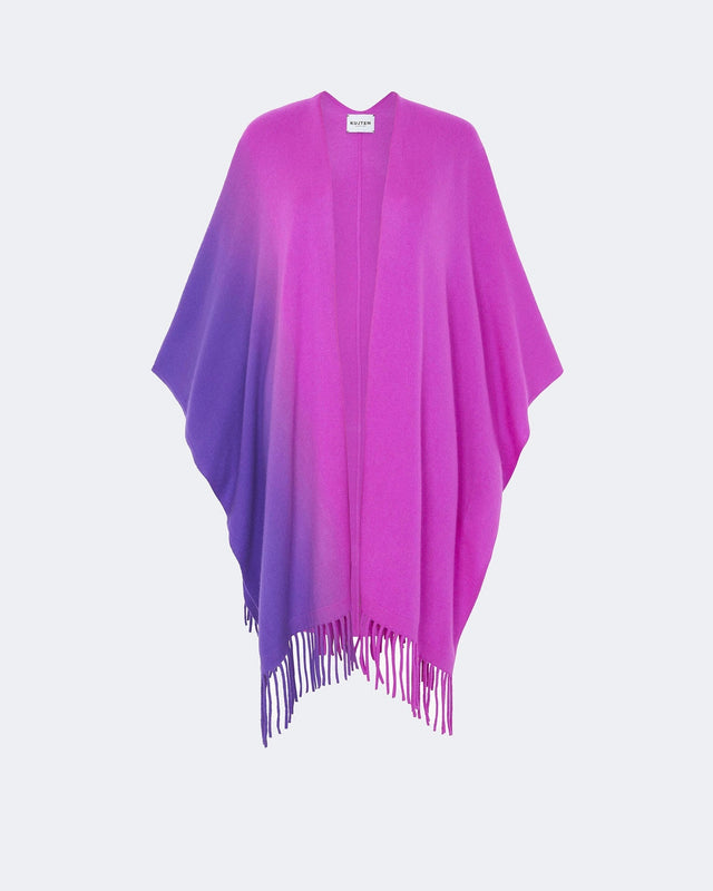 Cape Aviva Fringes Dip Dye fluorescent purple - Image principale