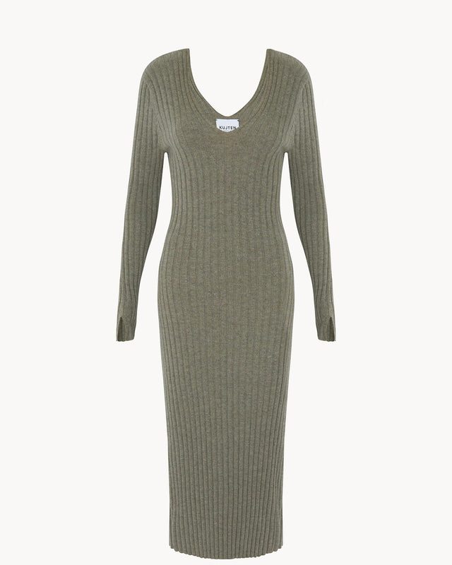 Dress Ibbi marl khaki - Image principale
