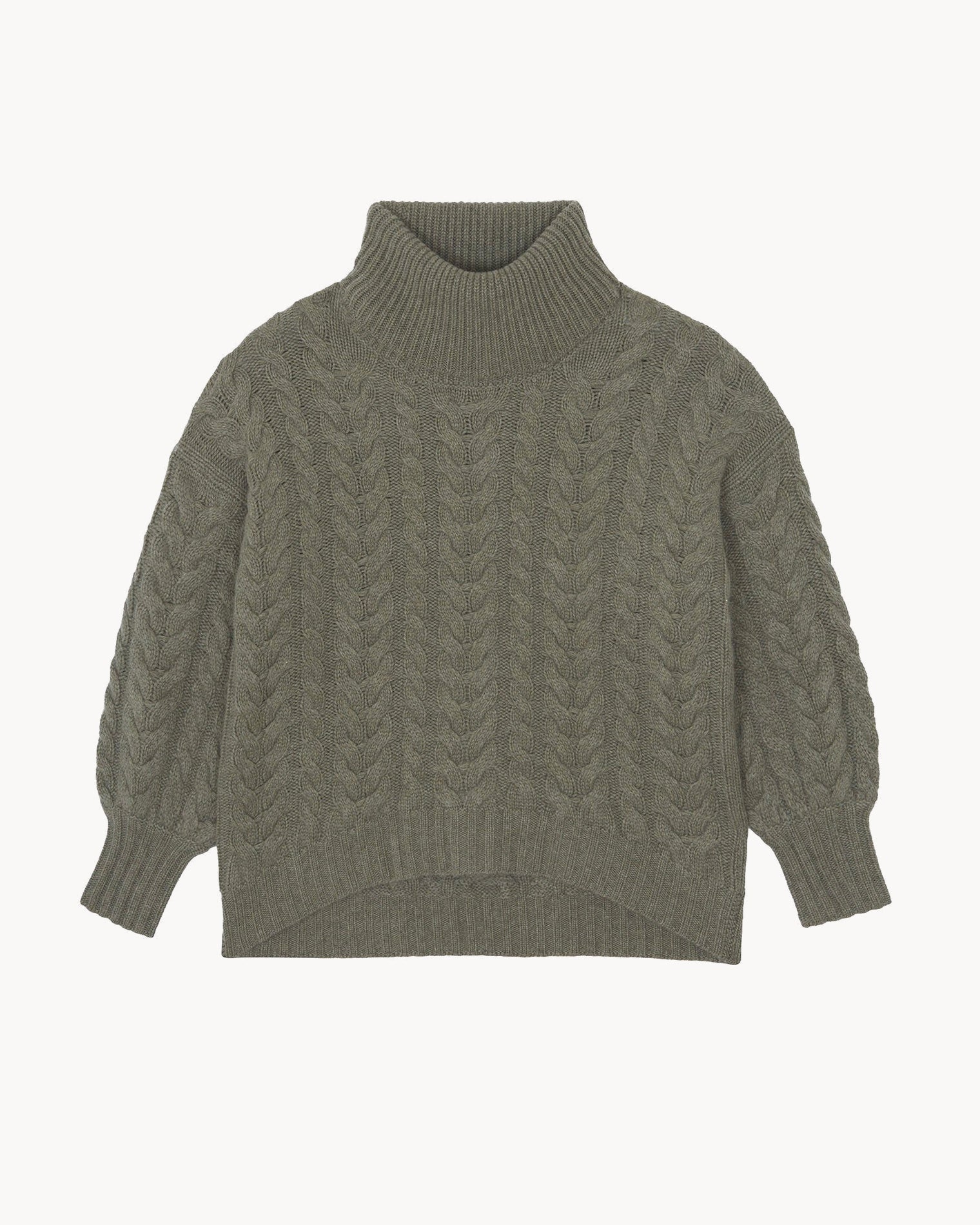 Pull à effet superposé Femme - Kaki Pull à effet superposé Femme - Kaki