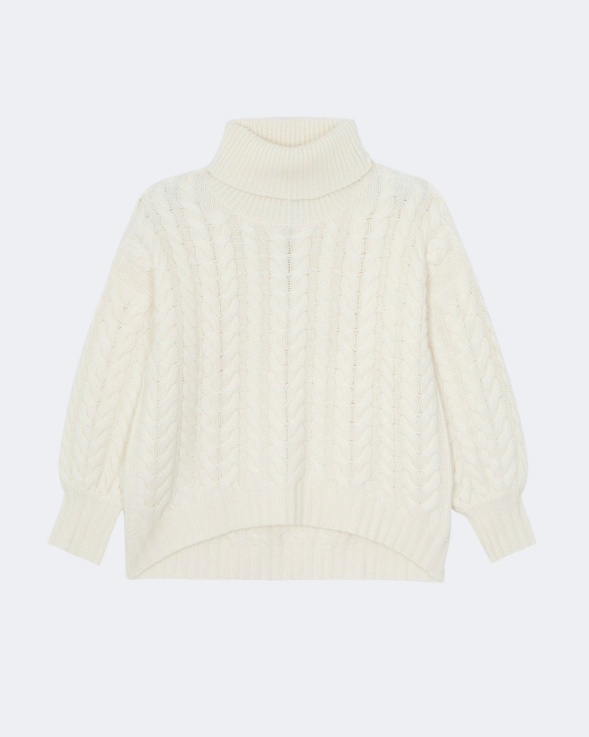 Pull en cachemire blanc pour femme - Kujten packshot